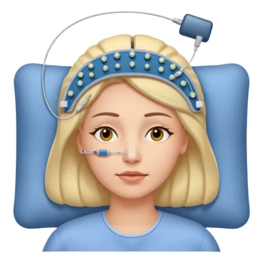 woman polysomnography sleep test with electrodes attached to head sticker