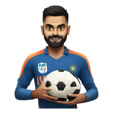 Virat kohli with football sticker