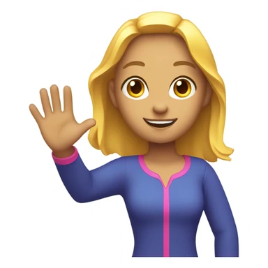 girl hand shaking.io character sticker