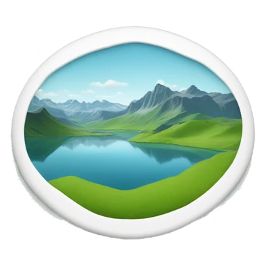 Swiss lake and grasslands sticker