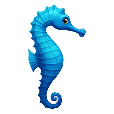A blue seahorse sticker