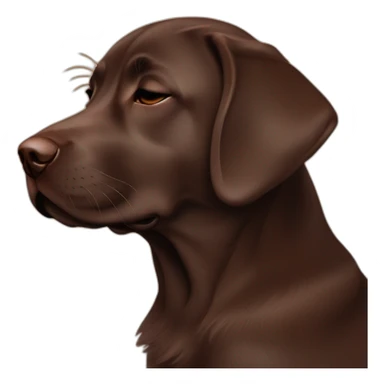 sleeping night puppie chocolate labrador sticker