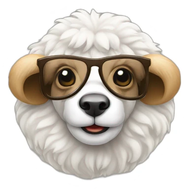 Mouton avec lunettes de soleil sticker