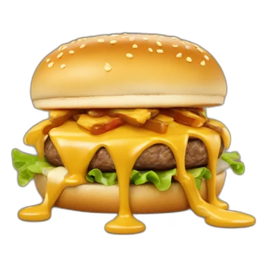 Poutine qui mange un Burger  sticker