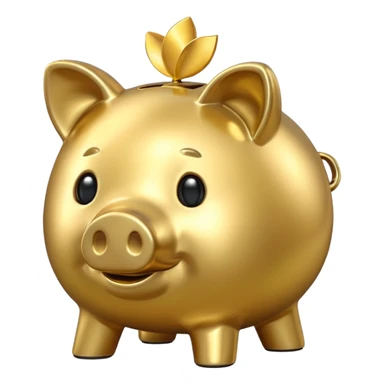 golden piggy bank sticker