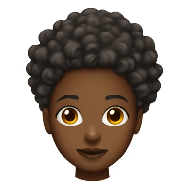 Black Girl with curly hair sticker