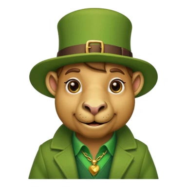 Camel leprechaun sticker