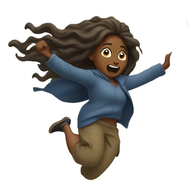 Girl falling down a muddy hill sticker