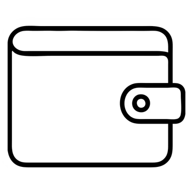 outlined wallet icon sticker