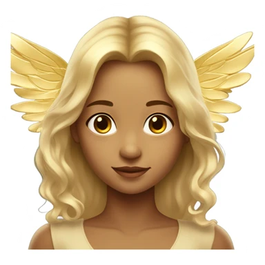 golden angel girl sticker