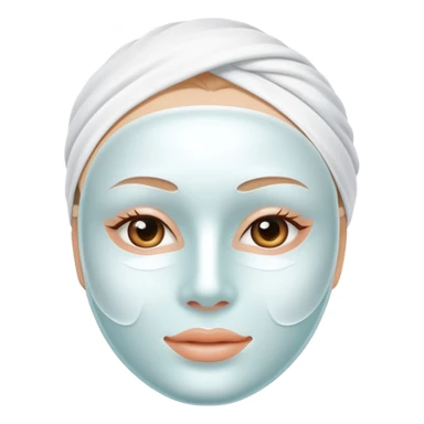 a white skincare beauty mask pack for face, without human's face sticker