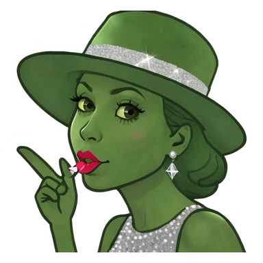 Woman blowing a kiss  sticker