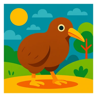 Bird kiwi sticker