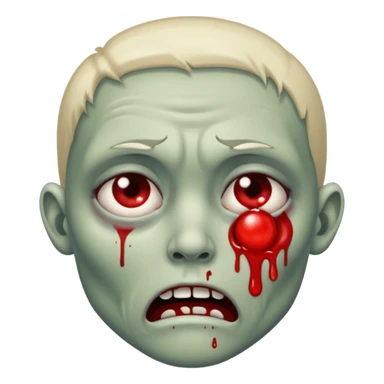 zombie crying with tears  sticker