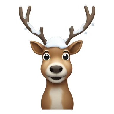 Reindeer under snow  sticker