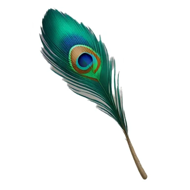 Peacock's feather sticker