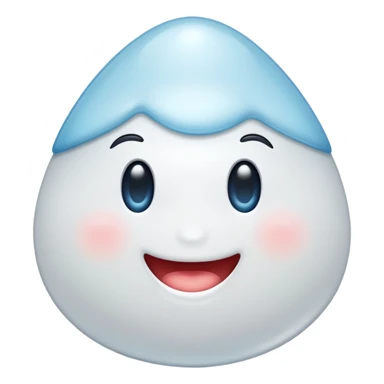 white gum drop sticker