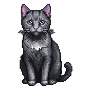 dark gray cat sticker