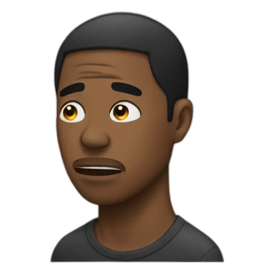 Black men crying sticker