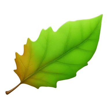 Green autumn leaf with face  sticker