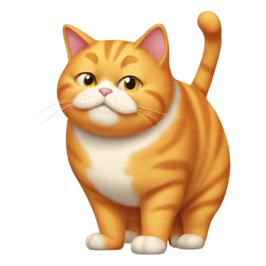 Really obese orange cat with the text “chonk” underneath it sticker