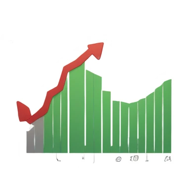 falling financial chart sticker
