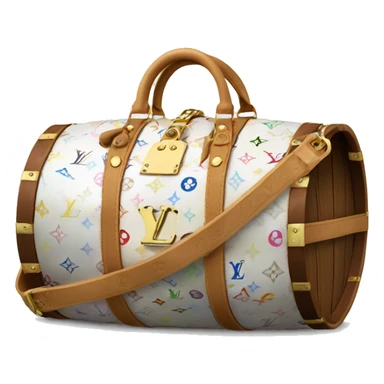 White Louis Vuitton barrel bag sticker