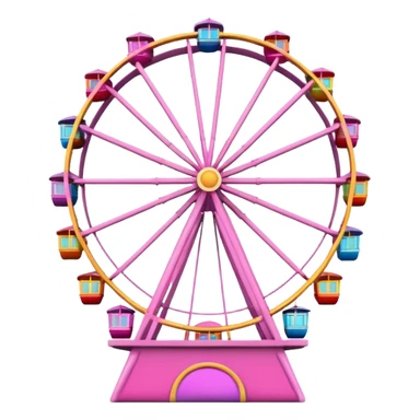 mix pink theme park Ferris wheel sticker