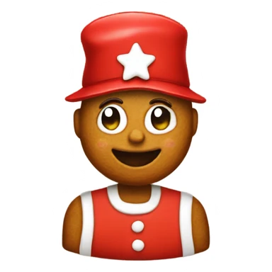 Gingerbread emoji wearing red make America great again cap sticker