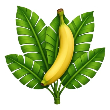 only a single banana leaf not the tree sticker