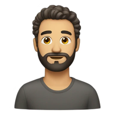 Create an emoji for a guy with small beard and spicks hair sticker