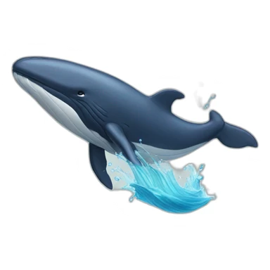 Spouting Whale sticker