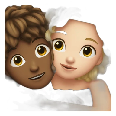 Two bestie hugging sticker