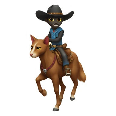 cowboy cat riding a horse sticker