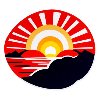 Sunrise sticker