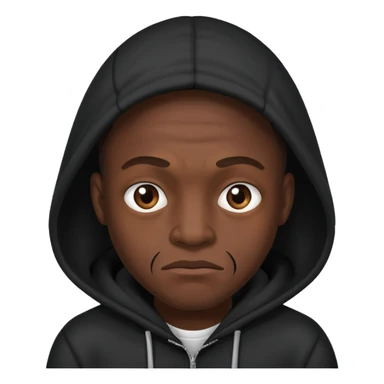 ugly man with black hoodie sticker