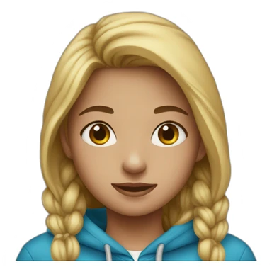 Girl in blue hoodie sticker