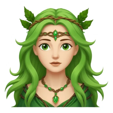 Leaf-necklace druid queen sticker