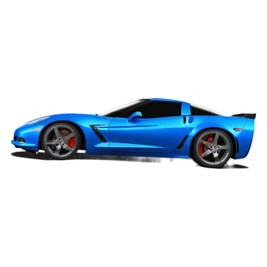 Blue widebody C6 corvette  sticker
