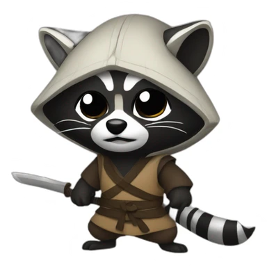 ninja raccoon sticker