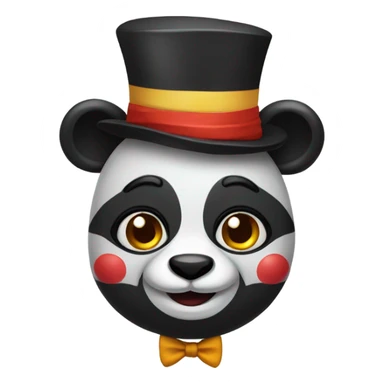 A panda in a clown Coustume  sticker