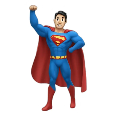 Super man suit waving sticker