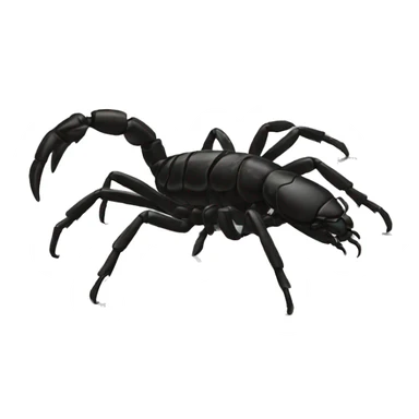 black scorpion attacking sticker