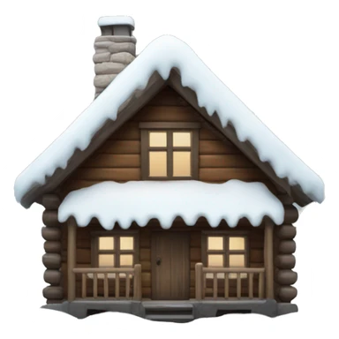 snowy cabin sticker