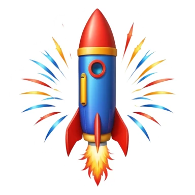 rocket fireworks sticker