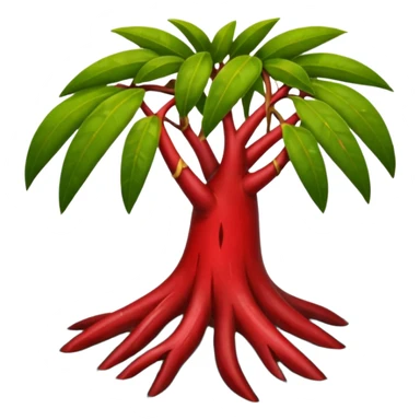 cut red mangrove and cut roots sticker