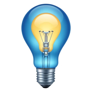 Blue light bulb sticker