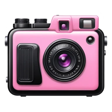 Pink and black camera  sticker