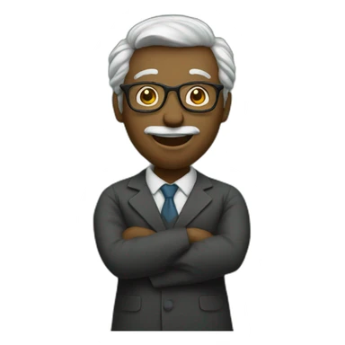 professor-teacher-blackboard behind sticker