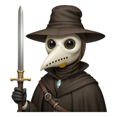 plague dr sword snow sticker